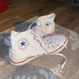 Mens Size 11 White High Top Converse